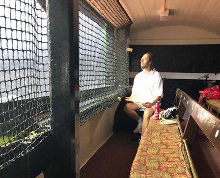 Ian Harris Marking A Tennis Match In The Hampton Court Dedans.jpg